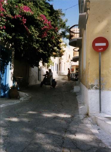 Leros - a street in Aghia Marina