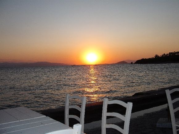 Sunset Aegina Town