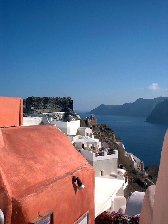 View from the top in Oia, Santorini