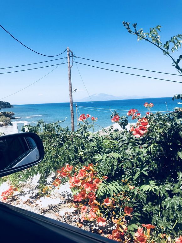 TRAVEL by car to admire stunning beauty of Greek Islands. Zante. Zakynthos