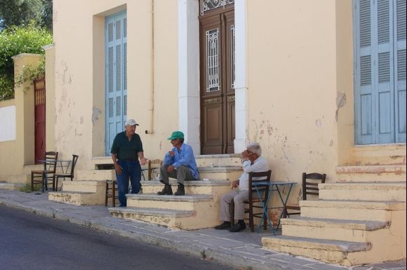 Old men in Xalki, Naxos