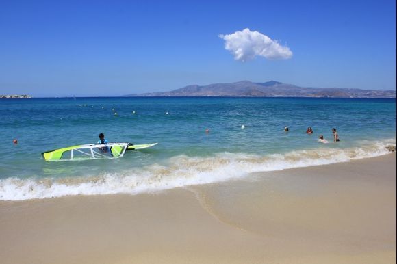 Plaka beach, Plaka Watersports, Naxos