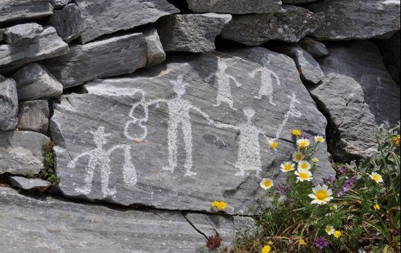 Generations engraved in drystone work in the abandoned village of Asphondiliti