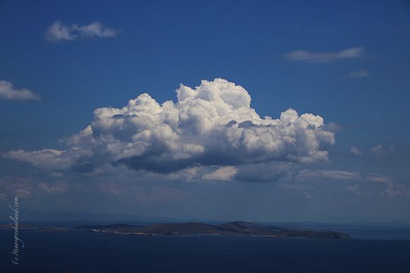 view over Delos and Rhenia Island