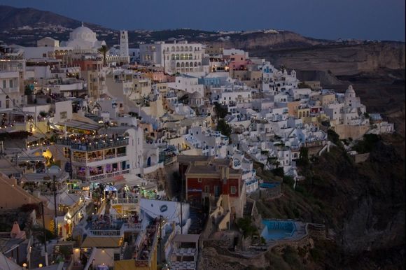 Fira at dusk