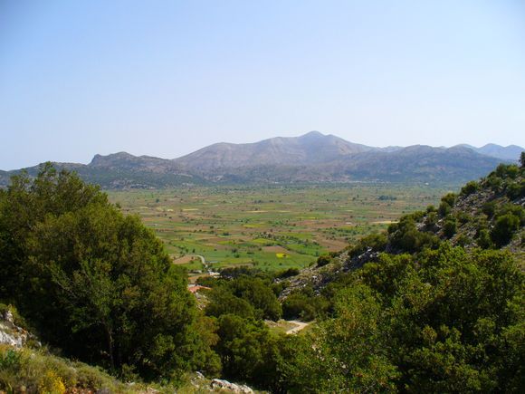 View of Lasithi plateau from Dictean Cave