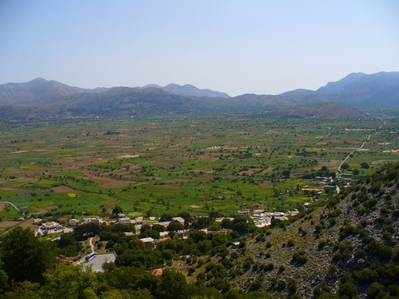 View of Lasithi plateau from Dictean Cave