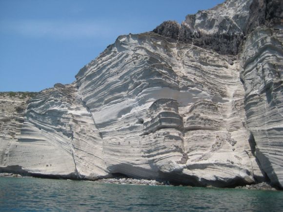 Cliff face on the coast of Antiparos