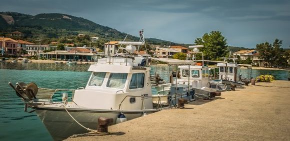 All in a row, Lygia Fishing Harbour, Lefkada