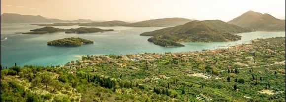 Overlooking Nidri & a few of the Ionian Islands, Lefkada.