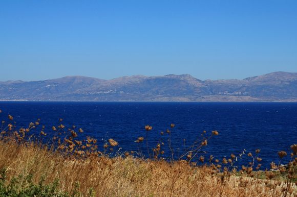 Peloponnese behind the Elafonissos Strait - very important shipping way. 