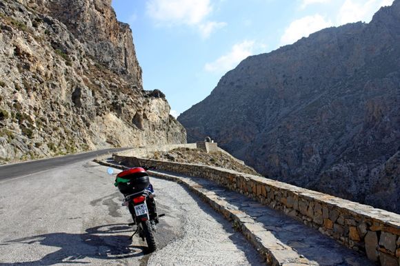 Riding trough Kurtaliotiko Gorge - it was an amazing experience - sights, sounds and wind!