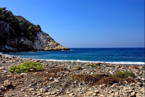Varsamos colorful secluded beach
