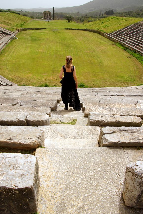 Lady in black.
Ancient Messene