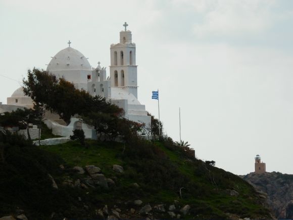 Church and lighthouse.