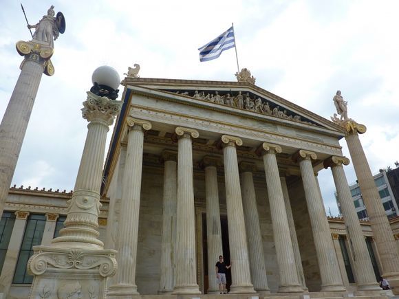 the famous Academy of Athens, the first one ever in human history.