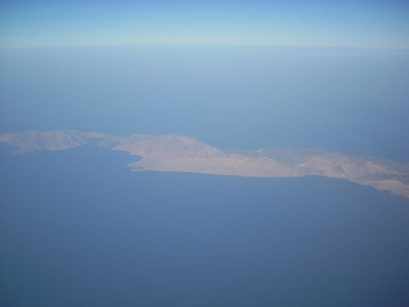 From Airplane.From right Olympos-Diafani on the back-Avlona-Tristomo and island near Karpathos name Saria
