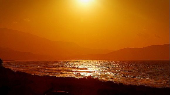 Golden sunset on Crete