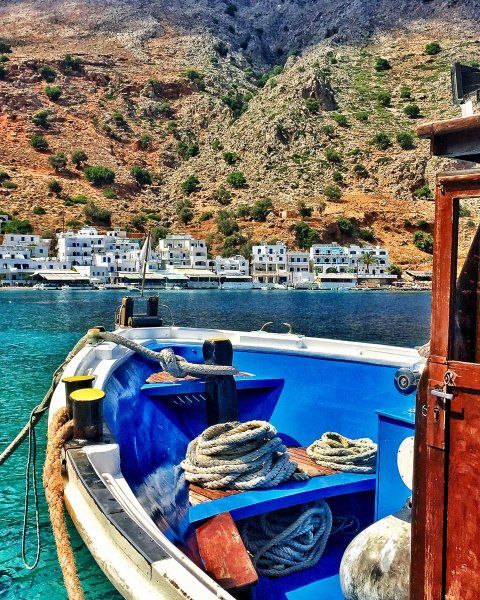The beautiful village of Loutro, on the southcoast of Crete!