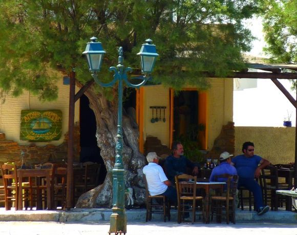 Shaded taverna, Panormos, Tinos island