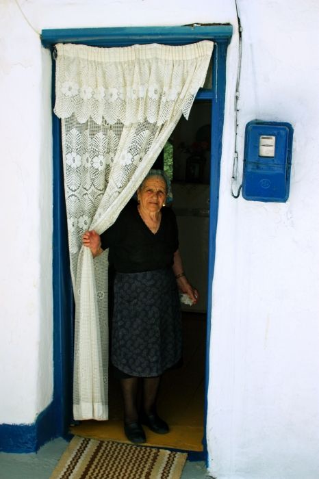 Woman on her doorstep