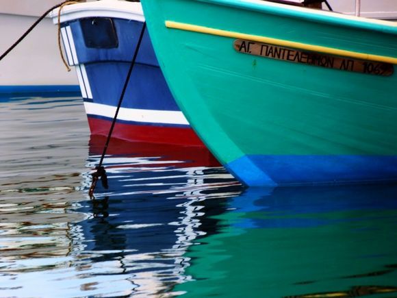 Fishing boats reflections