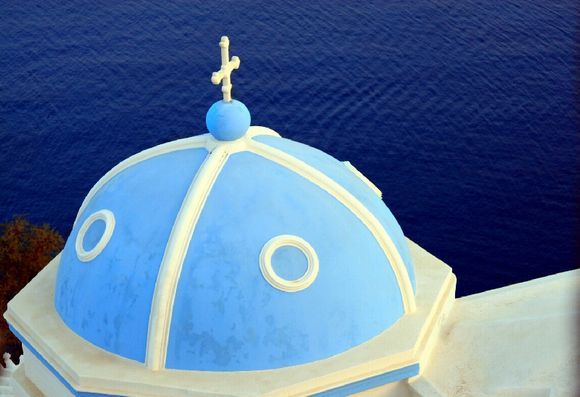 Blue dome, Panagia Portaitissa, Chora