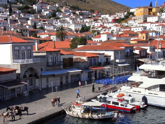 Hydra town waterfront