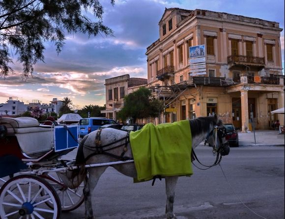 Horse and carriage, Aegina town