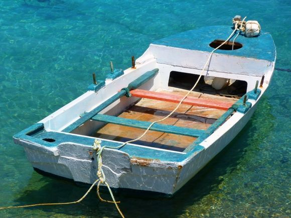 Colorful wooden boat