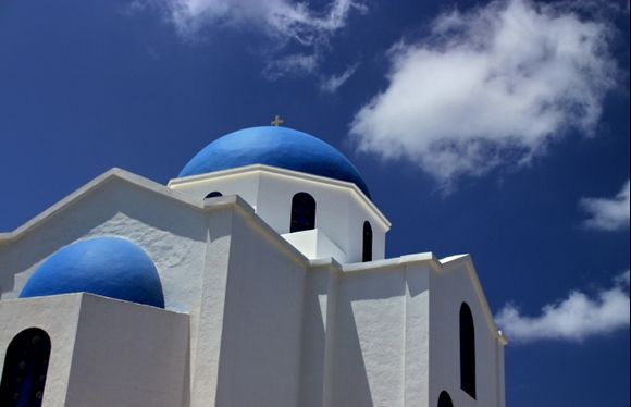 Agios Giorgios church and sky