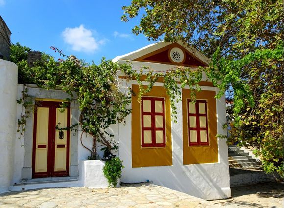Beautiful colorful house in Chorio