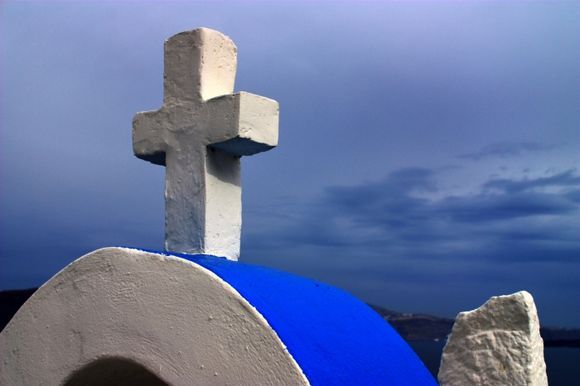 Arch, cross and sky