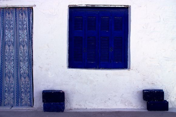 Blue facade