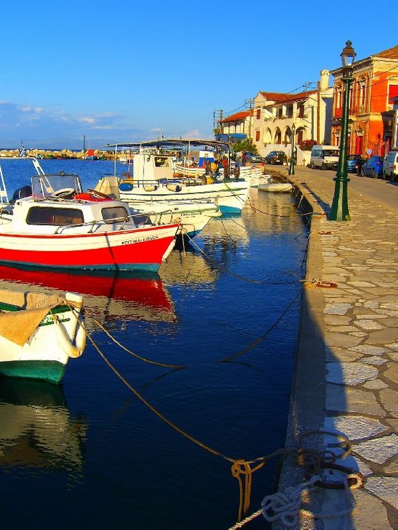 Gaios waterfront with fishing boats