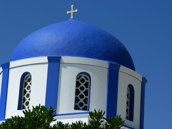 Blue dome of Aghios Giorghios church