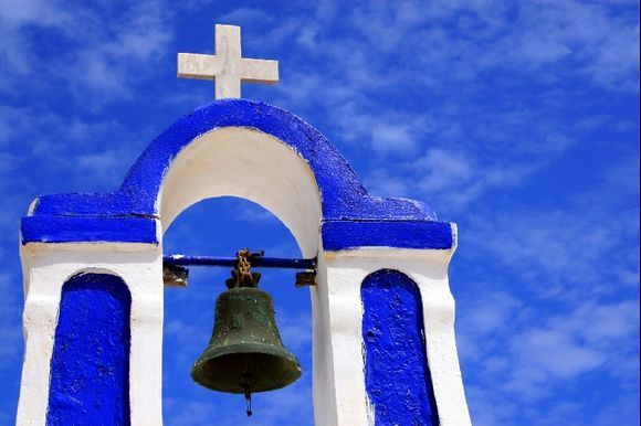 Bell tower in Oia