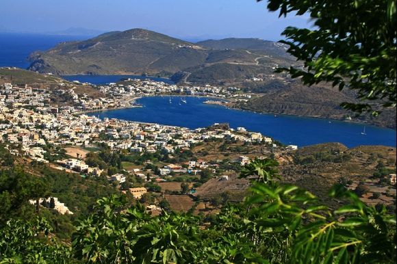 View from Chora of Patmos bays