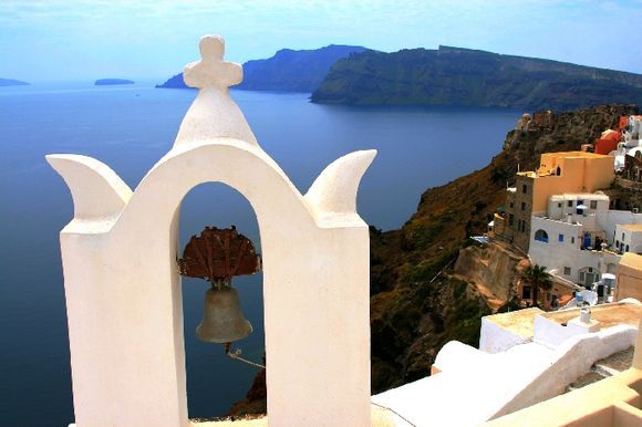 Caldeira and bell tower, Oia