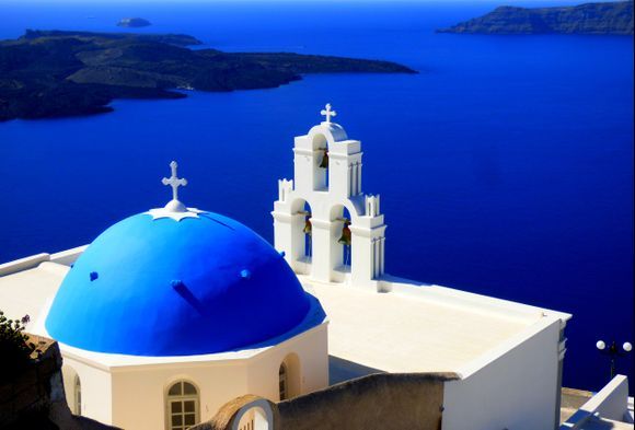 Blue dome and caldeira view