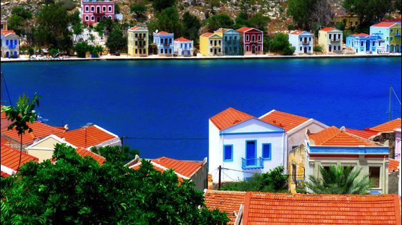 Coastal town, Kastellorizo island, Dodecanese