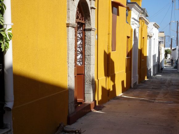 Colorful alley in Koskinou