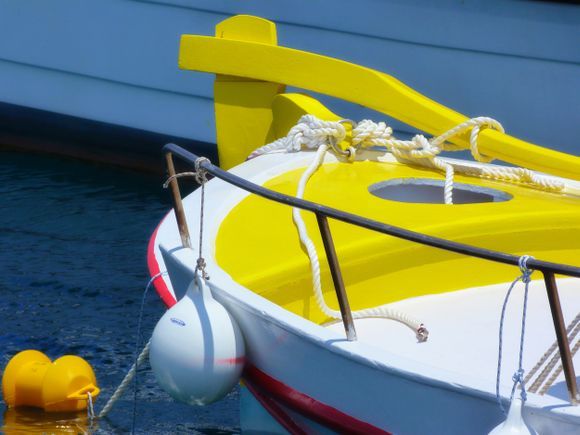Yellow boat, Antiparos waterfront