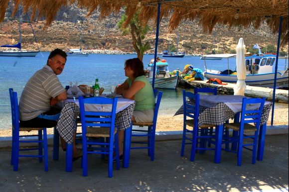Traditional taverna, Blefouti harbour