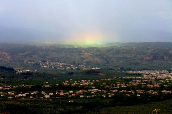 the end of the rainbow spotted from Mystras