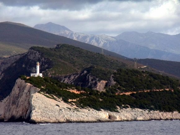 view from the ferryboat, passing in wintertime