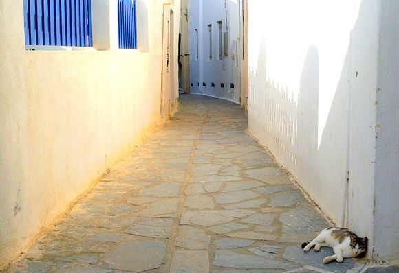 Old town of Chora Naxos....