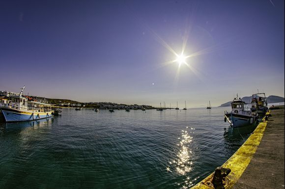 The marina, the boats, the sea, the white chora and the sun ... what more could you want from life?