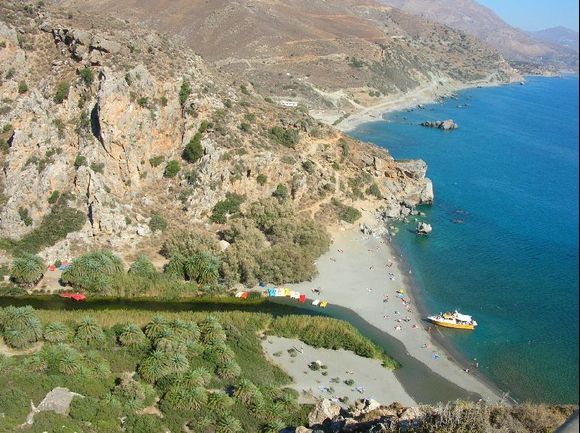 a spectacular view on preveli beach - the hippies place of the 60ies