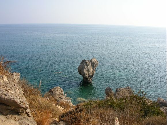 rock at preveli beach - south of crete